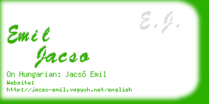 emil jacso business card