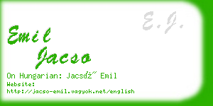 emil jacso business card